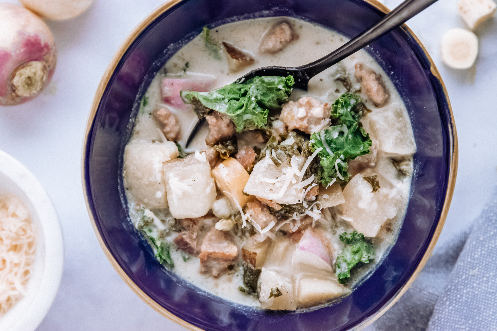 Zuppa Toscana with Turnips and Parsnips