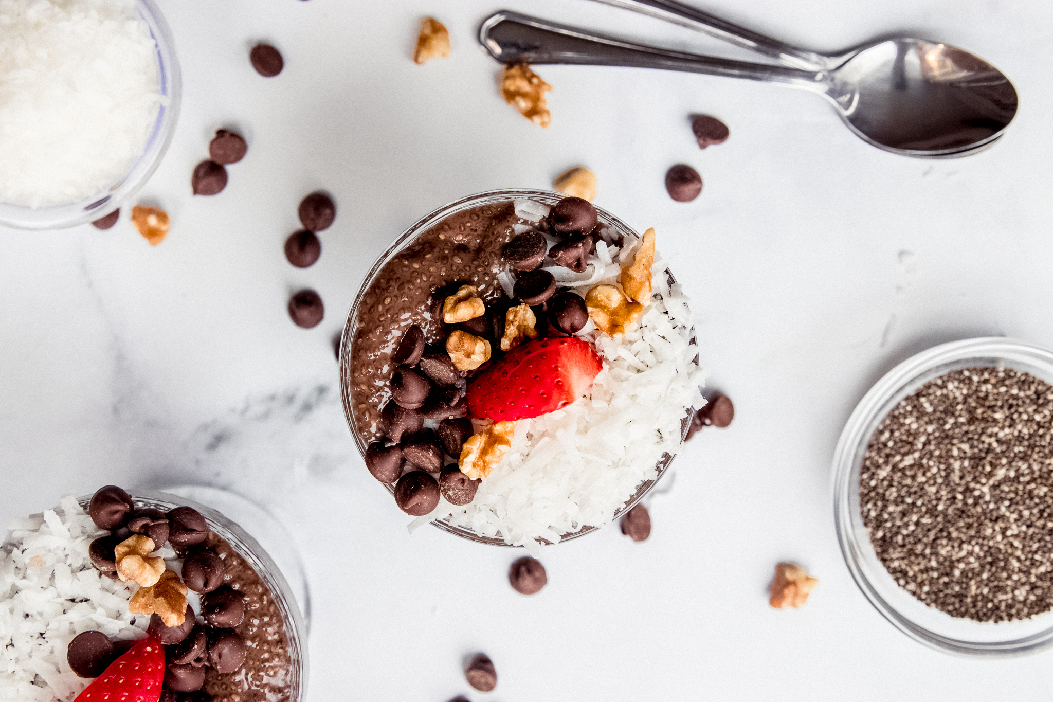 German Chocolate Chia Pudding