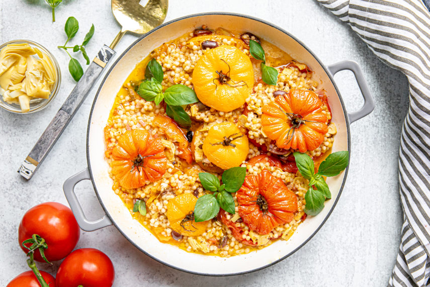 Mediterranean Couscous Stuffed Tomatoes with Feta & Artichokes-14.jpg