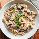 All in one Pressure Cooker Beef Stroganoff with Noodles