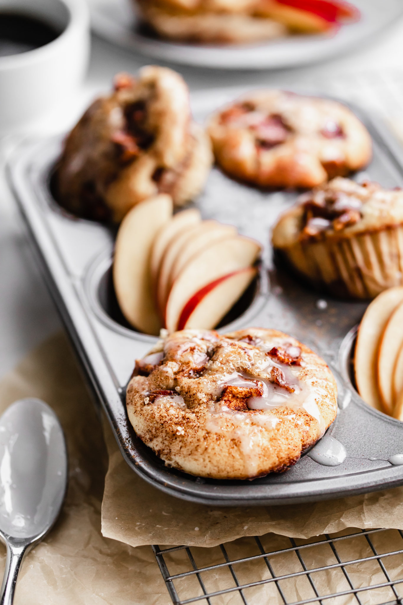 Quick and Easy Apple Fritter Muffins | Rosalynn Daniels