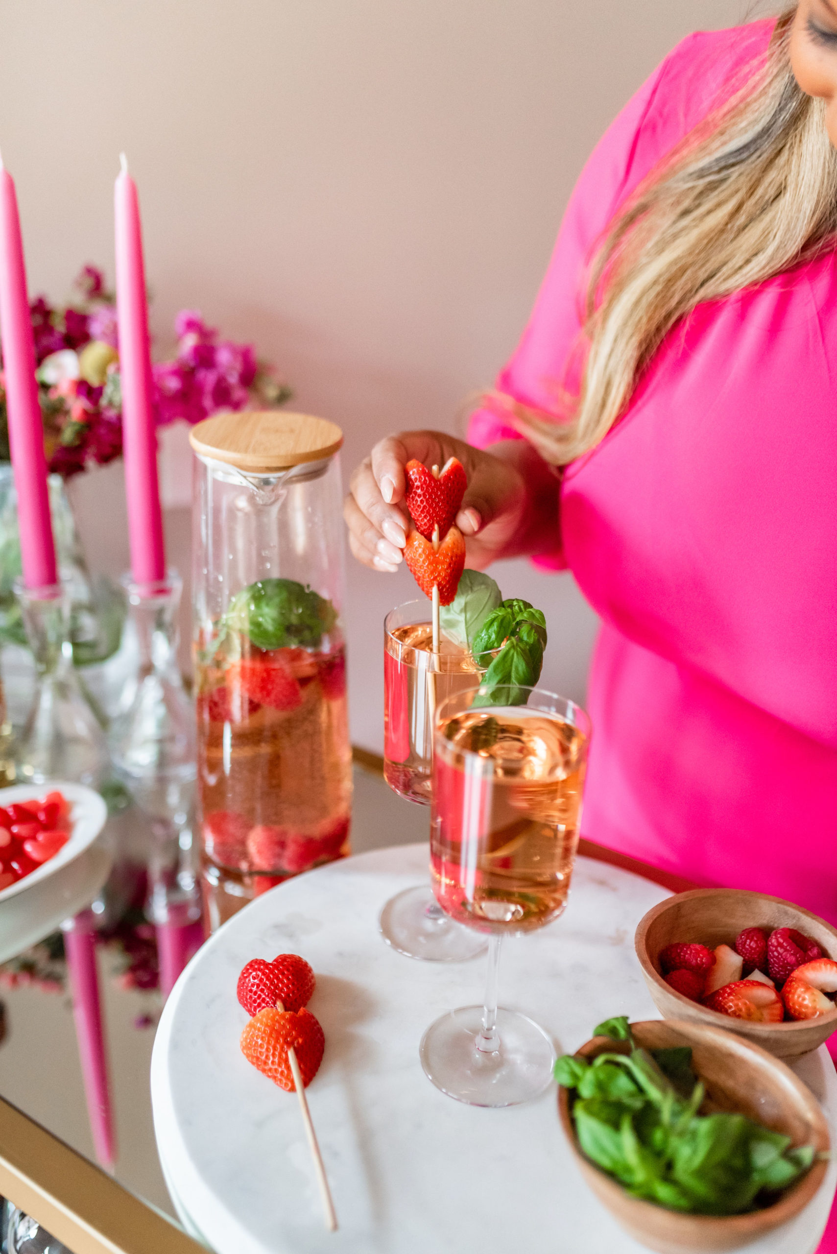 Berry Basil Rose Sangria