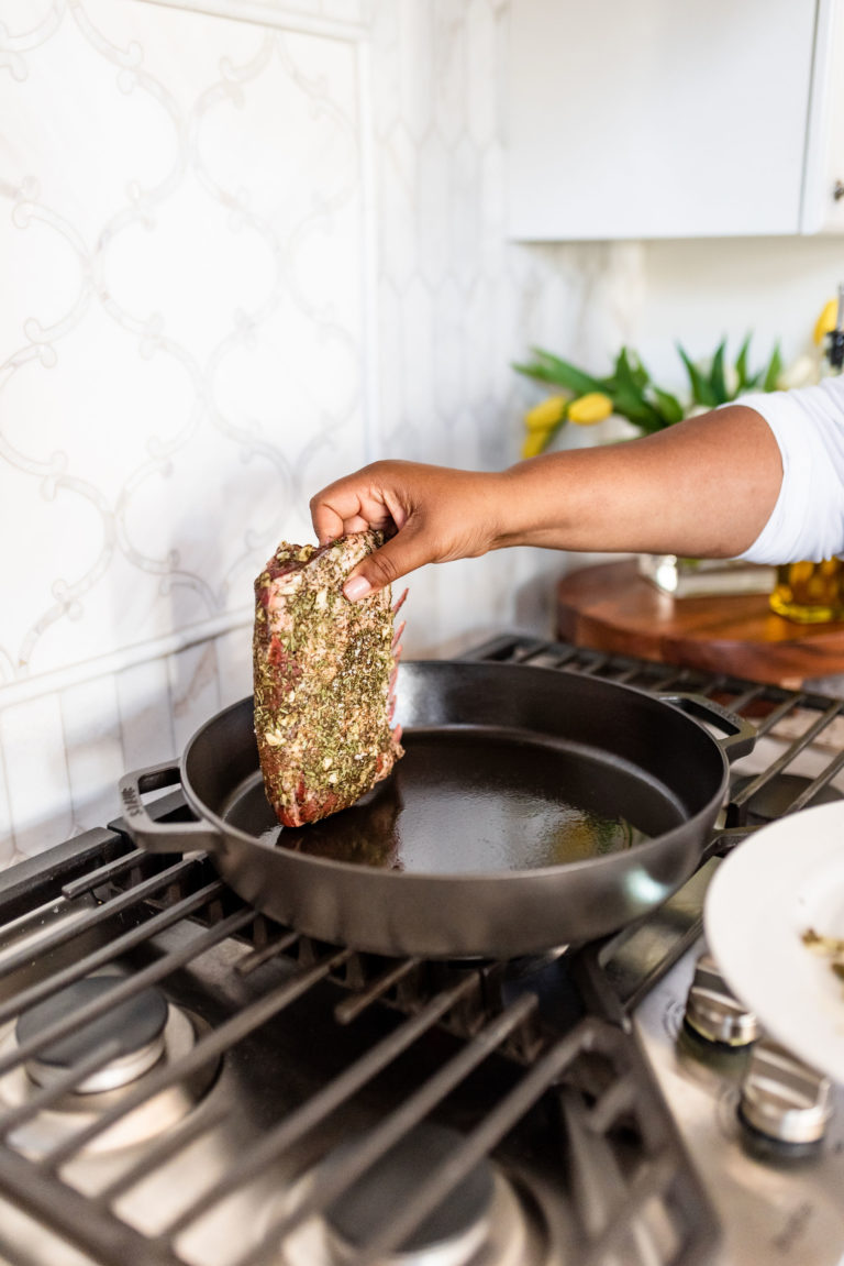 How to cook a rack of lamb in the oven or the grill | Rosalynn Daniels