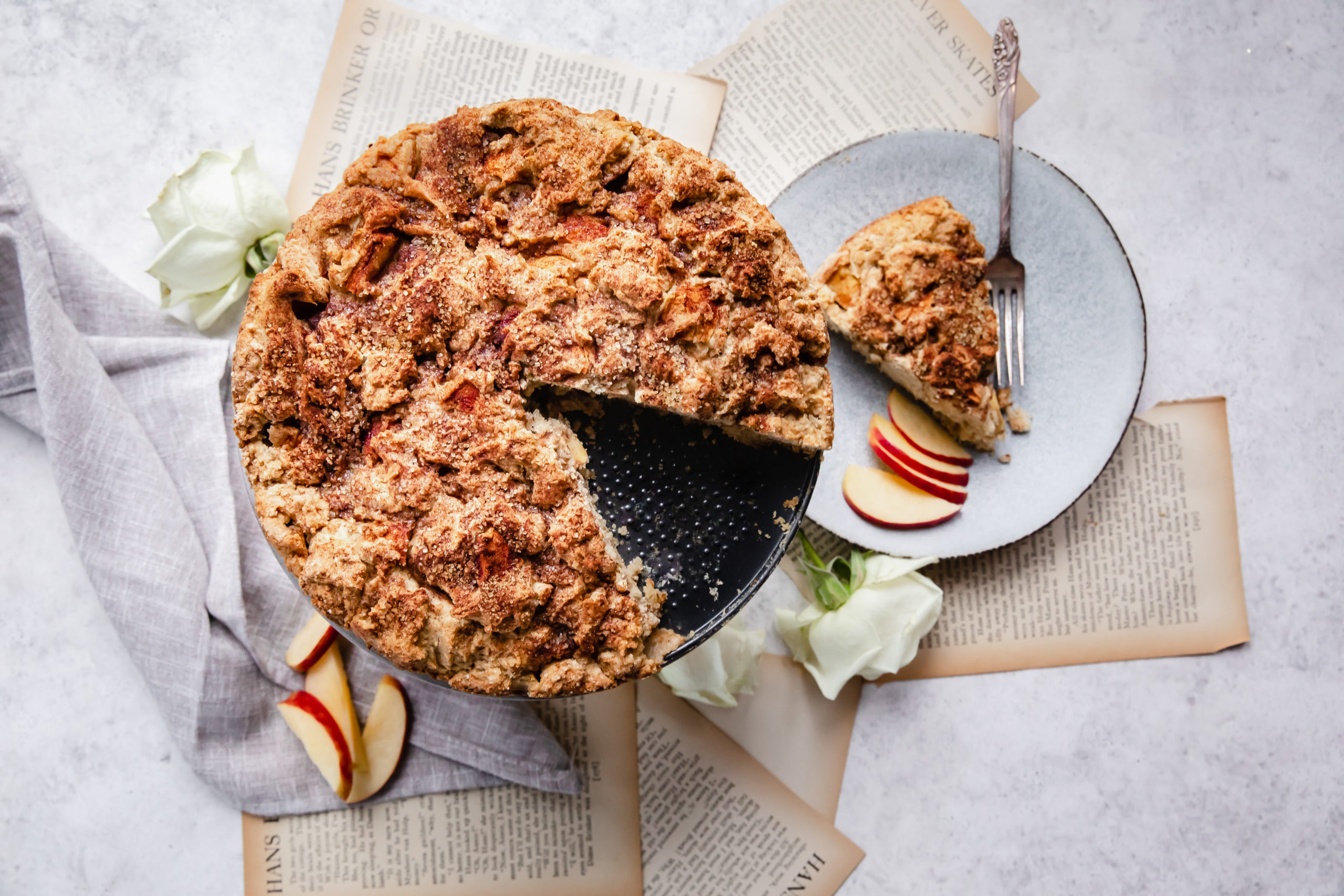 Irish Apple Cake with Walnuts