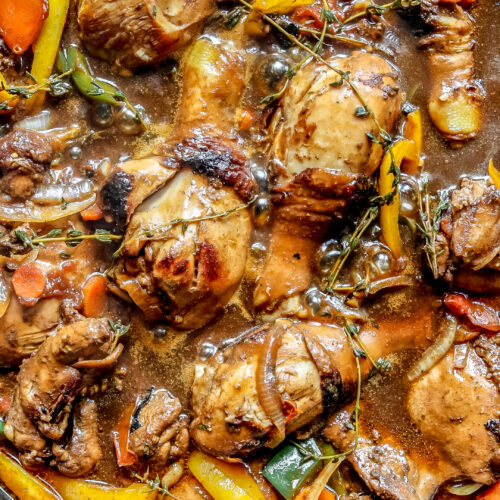 Restaurant Style Brown Stew Chicken | Rosalynn Daniels