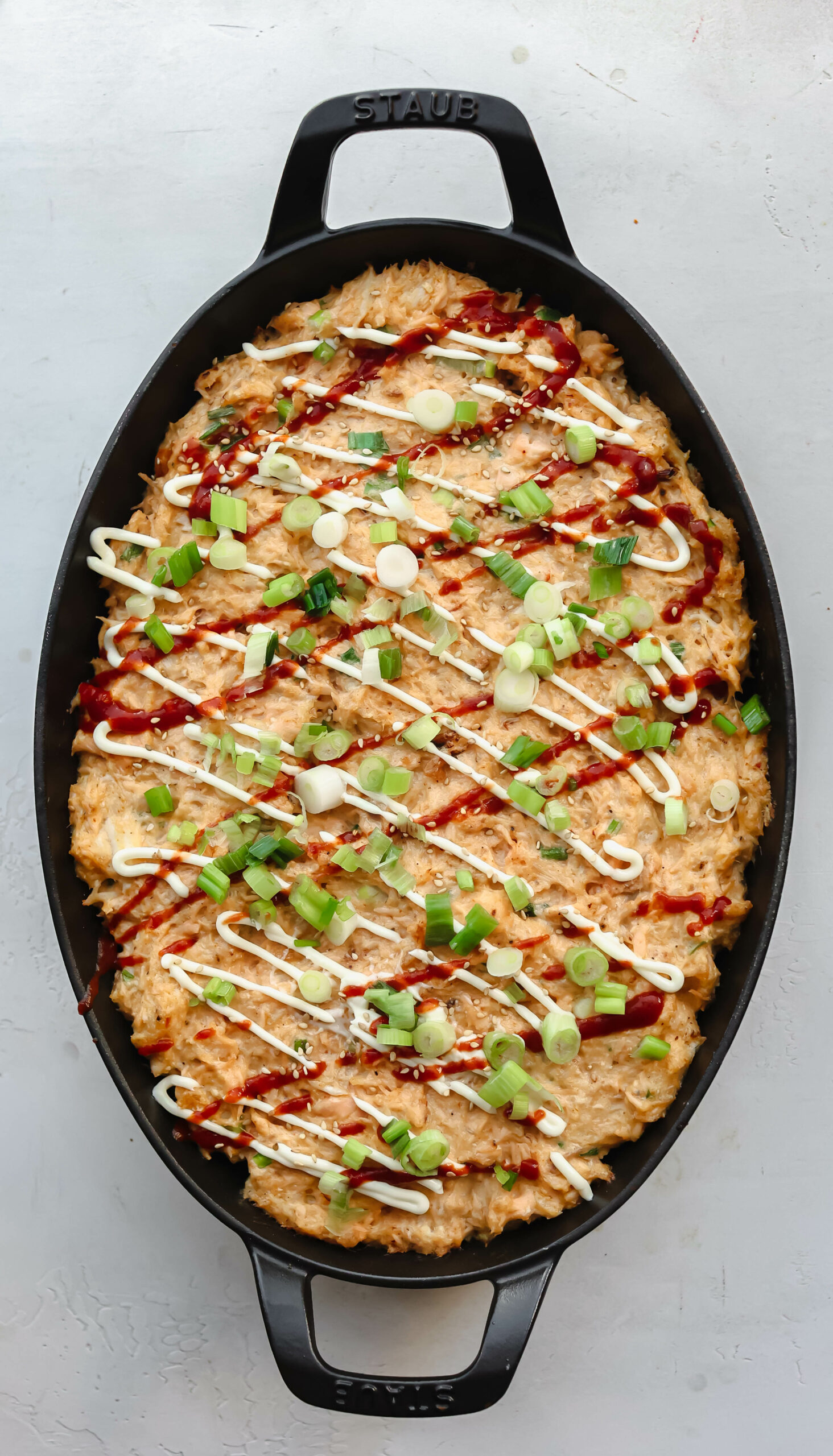 Sushi Bake in staub baking dish