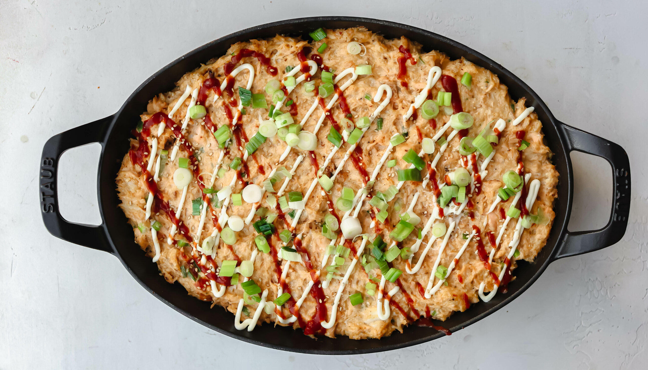 Sushi Bake in staub baking dish