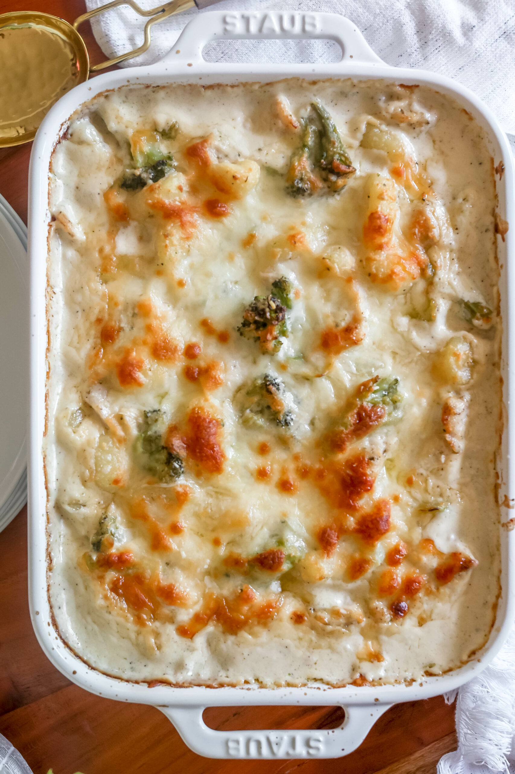 Chicken and Broccoli Gnocchi Alfredo Bake | Rosalynn Daniels