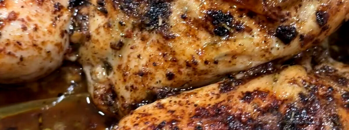 Easy Garlic Lemon Herb Spatchcock Chicken Recipe